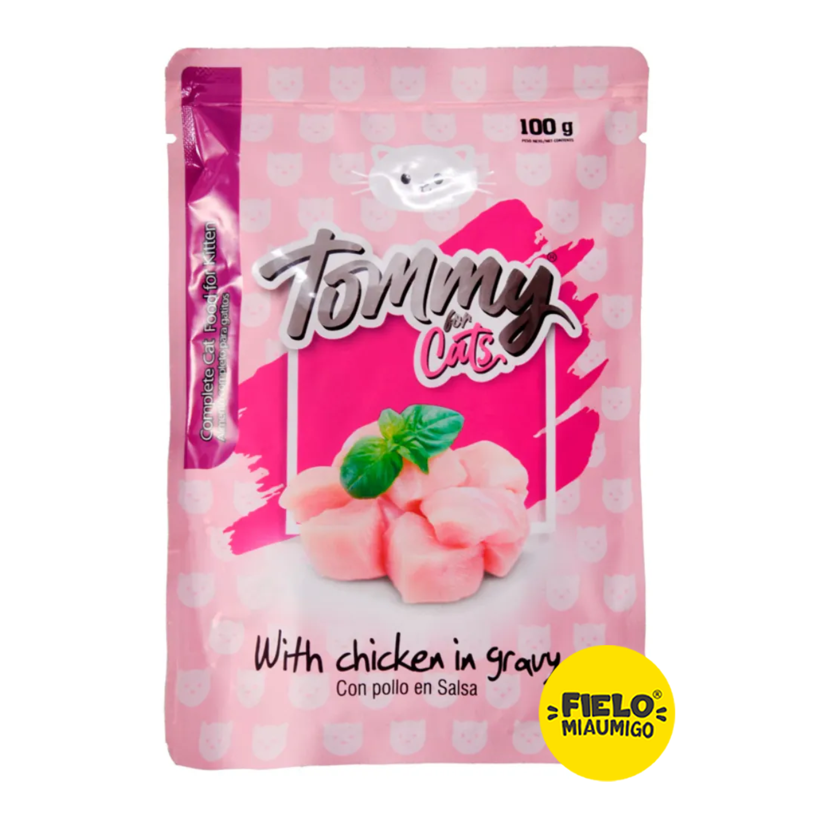 POUCH TOMMY GATITO TROZOS DE POLLO EN SALSA X 100 gr