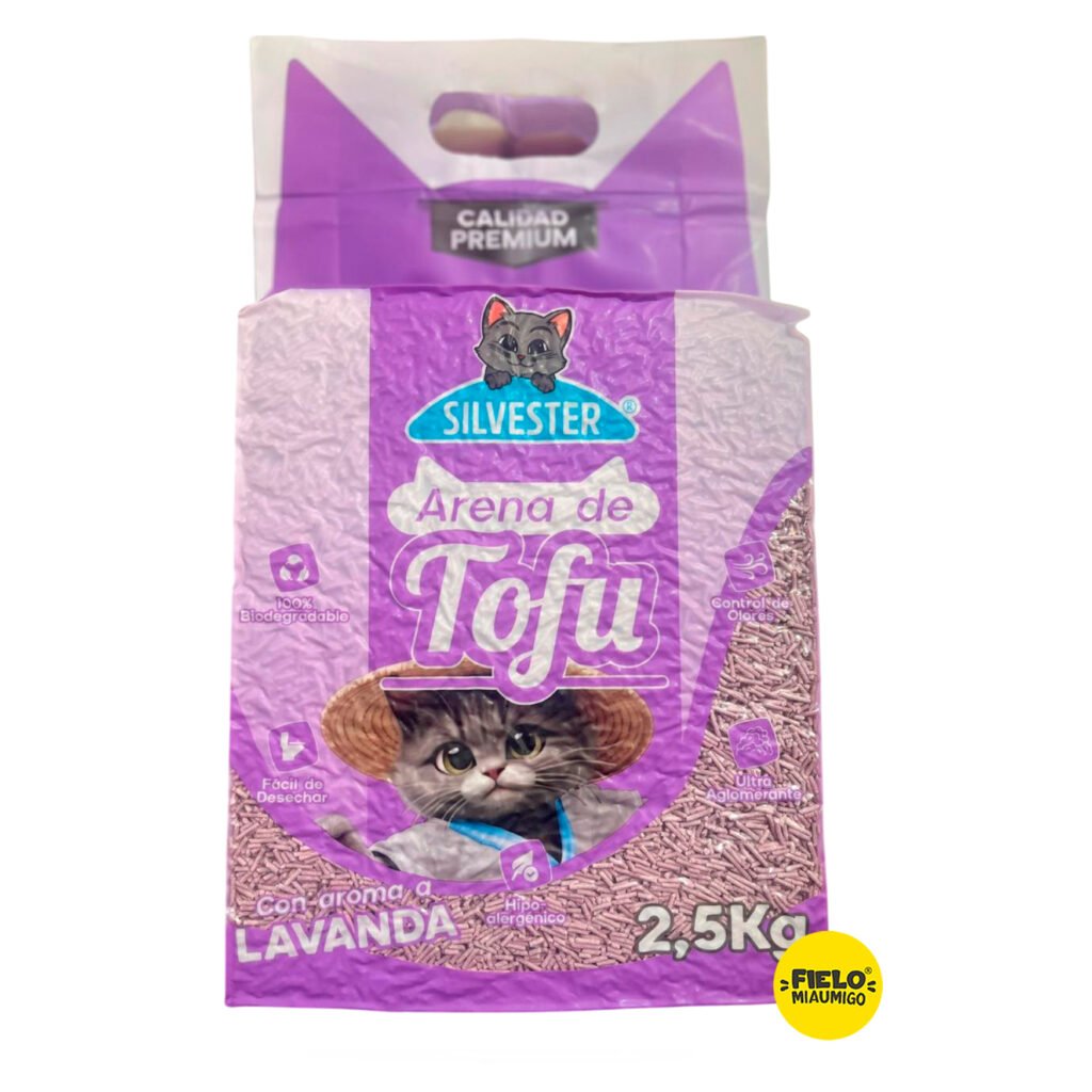 Arena Tofu Silvester Lavanda para tu gato