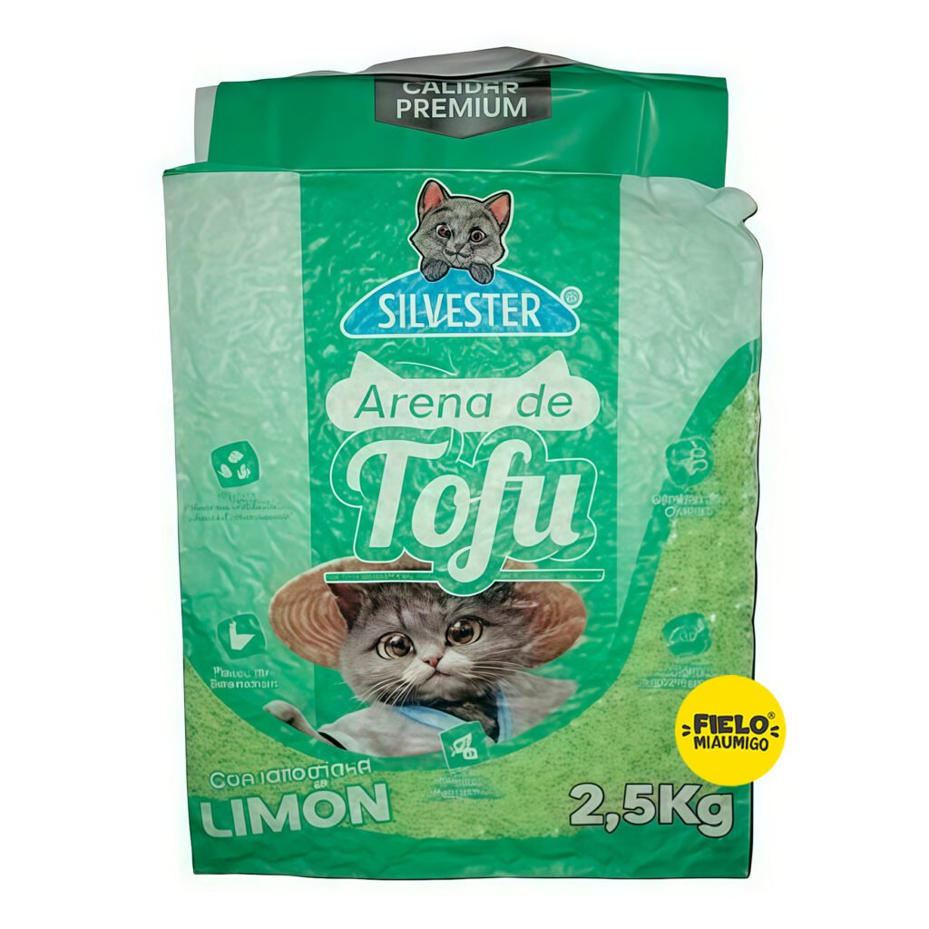 Arena Tofu Silvester Limón para gatos